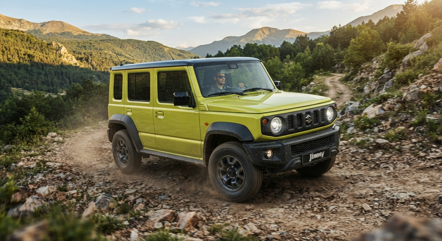 Maruti Jimny 4x4 on mountain trail